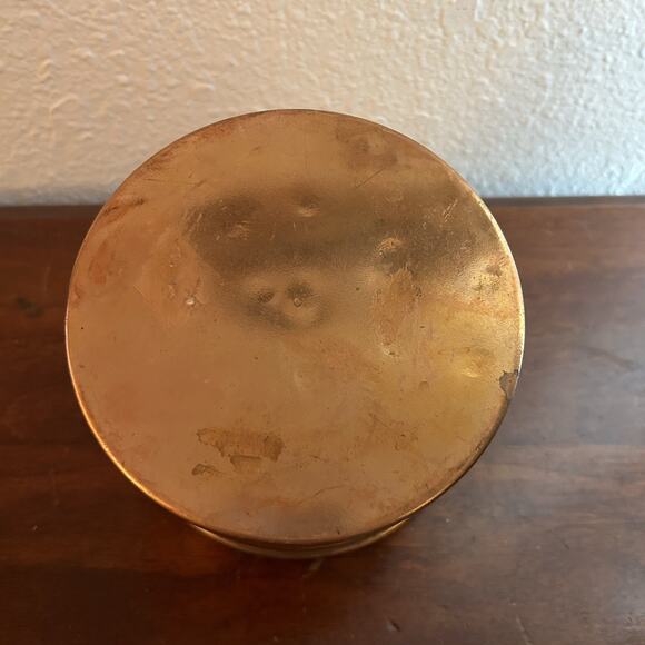 Vintage Solid Copper Small Pot Pain Brass Handle Mixed Metals Farmhouse - Picture 6 of 7